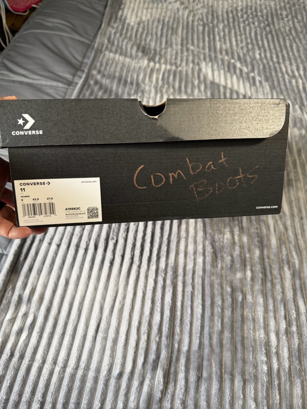 Converse Black Patent Platform High Top Sneakers Combat Boots - Picture 6 of 6